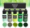Pixiss Greens Alcohol Inks Set, 5 Highly Saturated Green Alcohol Inks for Resin